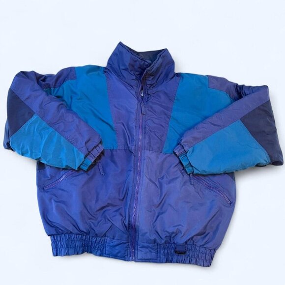 Brittania Outerwear Other - Vintage Brittania Blue Colorblock Ski Jacket Men’s L Unisex 90s Winter Coat